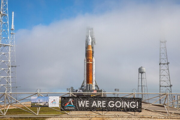 A missão Artemis se prepara para os ensaios de lançamento em março, Fonte: NASA/Kim Shiflett