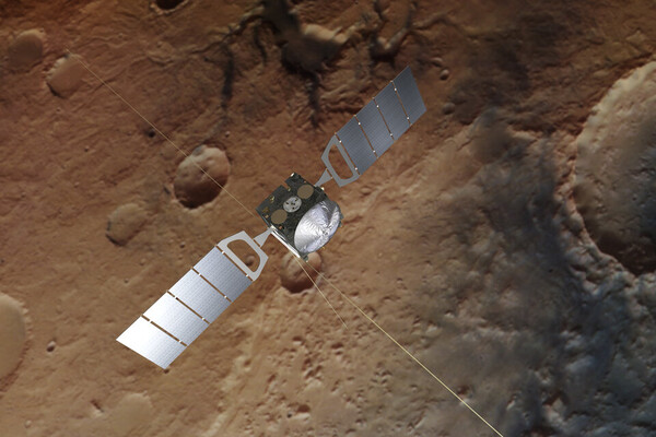 유럽우주국(ESA)이 화성 궤도 탐사선 마스 익스프레스의 20번째 생일을 기념하여 현지 시간 6월 2일 오후 6시부터 1시간 동안 VMC 카메라로 촬영한 화성의 모습을 실시간 중계한다. 사진은 화성 궤도를 돌고 있는 마스 익스프레스 상상도. [사진=ESA] 