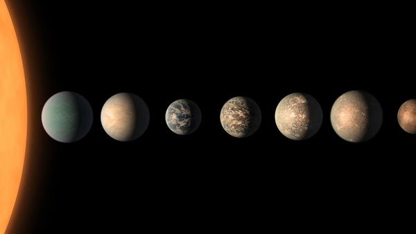 TRAPPIST 태양계. TRAPPIST-1c는 좌측에서 두번째 행성이다 [사진=NASA / JPL-Caltech]