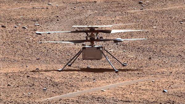 화성에서 탐사활동을 3년 넘게 진행한 헬리콥터 인제뉴이티. [사진=NASA/JPL-Caltech/ASU/MSSS]
